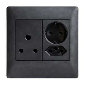 Lesco Single Plug with Schuko Eco Black