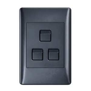 Lesco 3 Lever Light Switch Eco Black