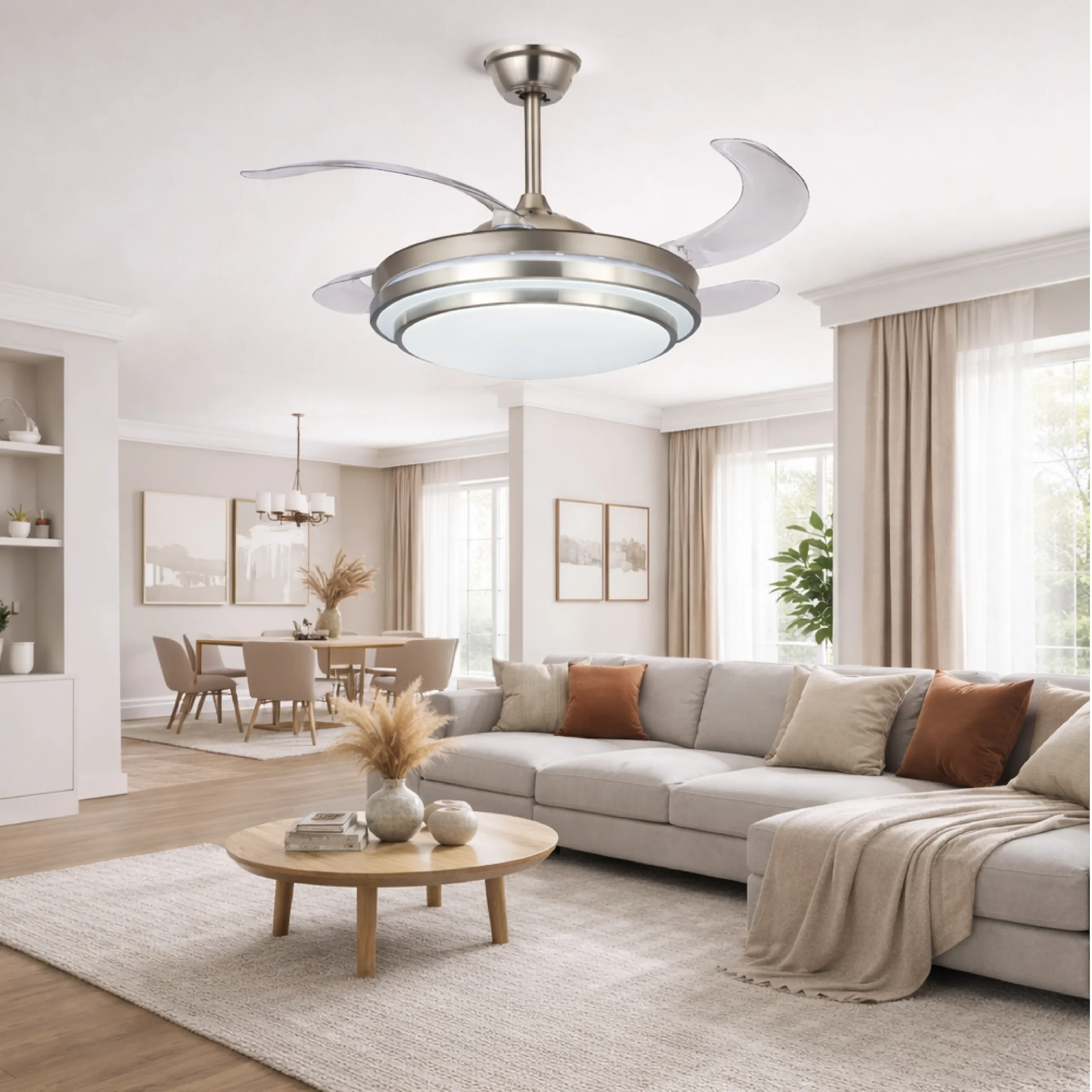 Ceiling Fan with LED Light & Remote - Image 2