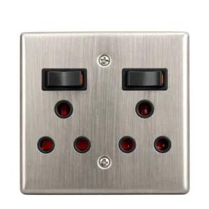 AUSMA Metal Silver Double Plug