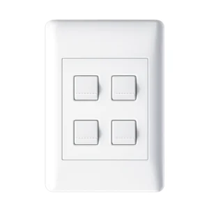 Lesco 4 Lever Light Switch Eco White
