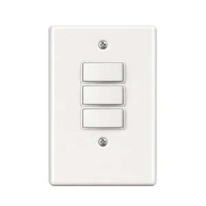 Lesco Light Switch 3 Lever White Steel