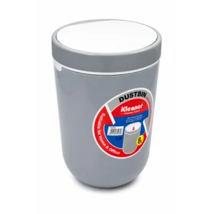 Kleaner  8Lt Trash Can Grey